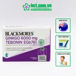 Viên uống bổ não Blackmores Ginkgo 6000mg 30 viên