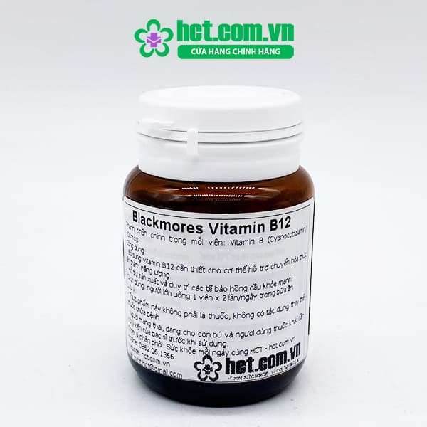 Thành phần Viên uống bổ sung Vitamin B12 Blackmores 100mcg