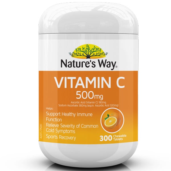 Viên uống bổ sung Vitamin C 500mg Natures way